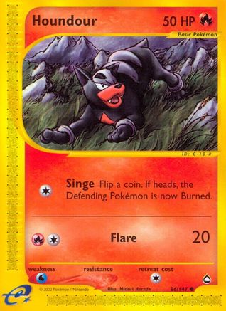 Houndour (86) (86) 086  - Reverse Holofoil Aquapolis - Common
