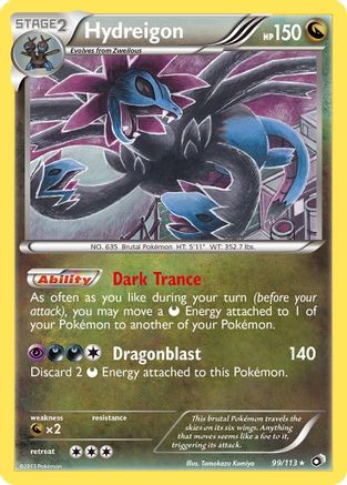 Hydreigon 099  - Reverse Holofoil Legendary Treasures - Holo Rare