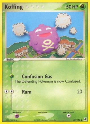 Koffing 072  - Reverse Holofoil Delta Species - Common
