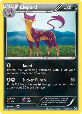 Liepard  - Reverse Holofoil Black and White - Rare