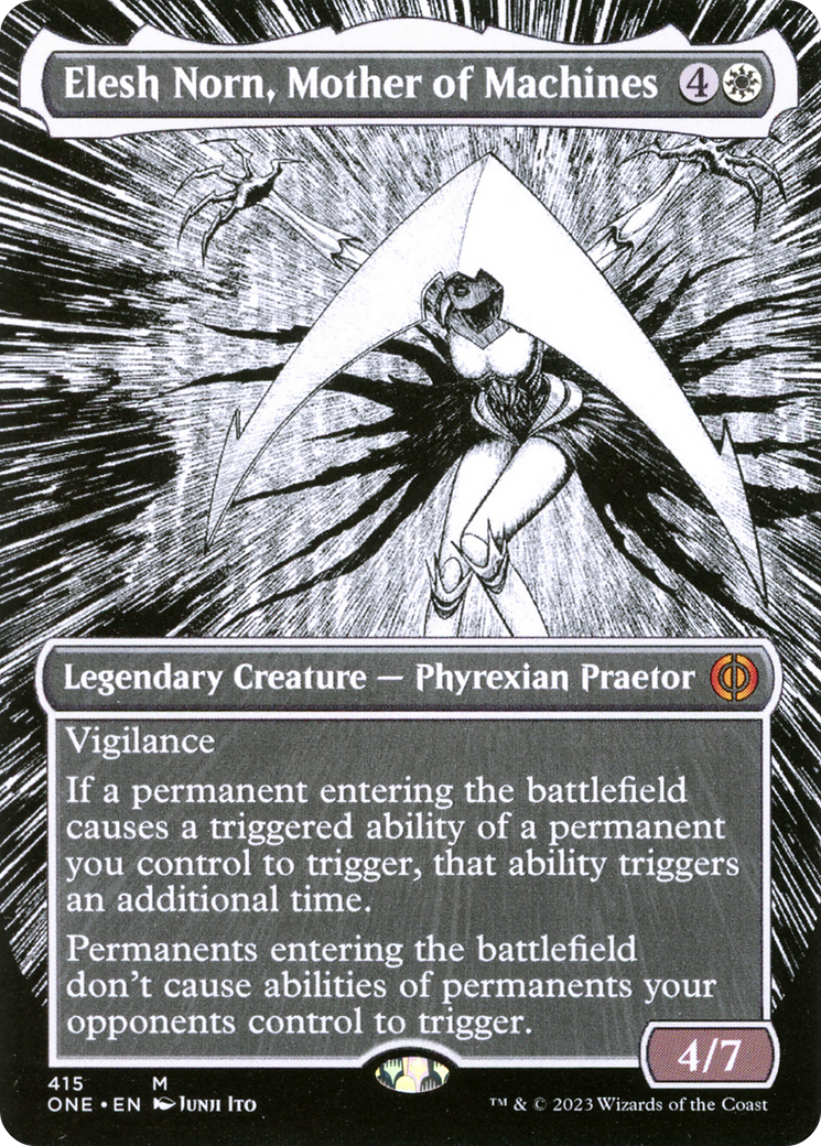 Elesh Norn, Mother of Machines (Borderless) (ONE-415) - Phyrexia: All Will Be One