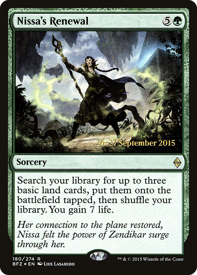 Nissa's Renewal (PRE-180S) - Battle for Zendikar Promos Foil