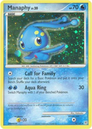 Manaphy 009  - Reverse Holofoil Diamond and Pearl - Holo Rare
