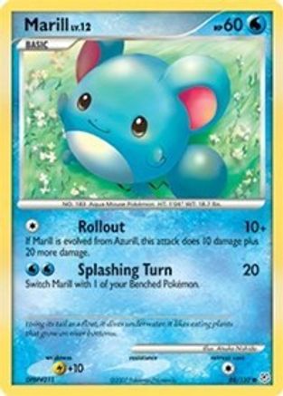 Marill 088  - Reverse Holofoil Diamond and Pearl - Common