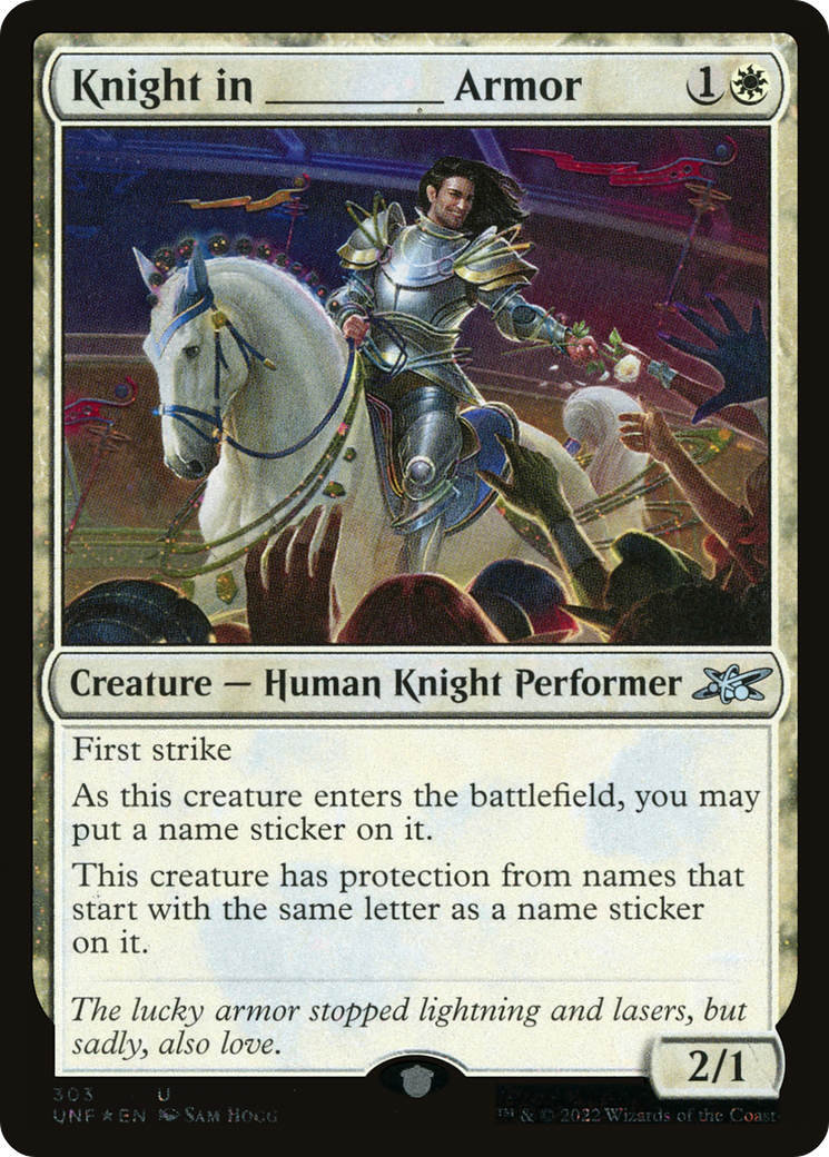 Knight in _______ Armor (Galaxy Foil) (UNF-303) - Unfinity Foil