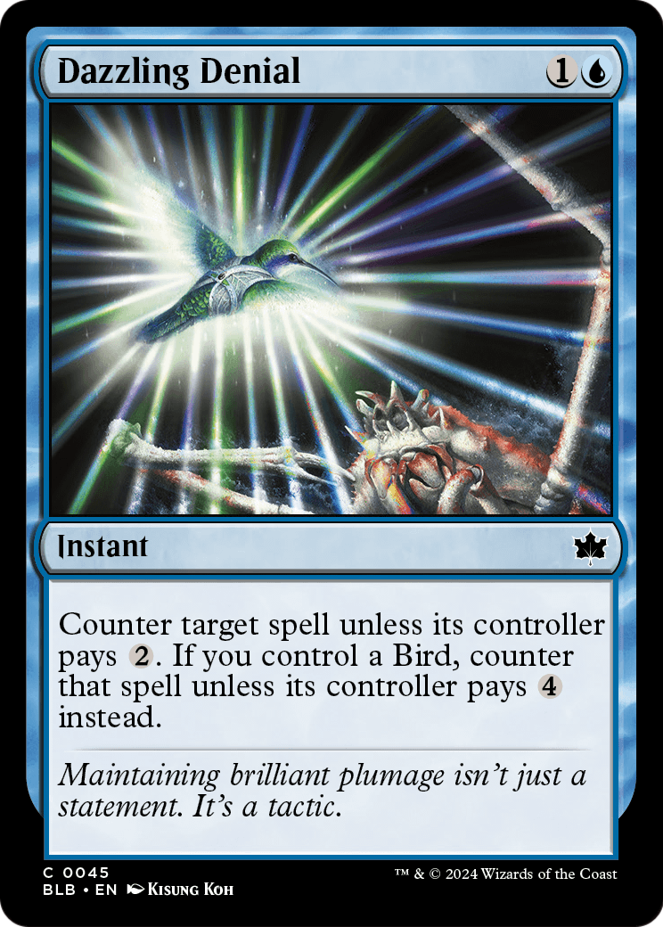 Dazzling Denial (BLB-045) - Bloomburrow Foil