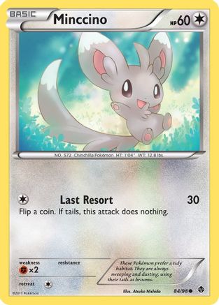 Minccino 084  - Reverse Holofoil Emerging Powers - Common
