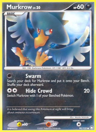 Murkrow 090  - Reverse Holofoil Mysterious Treasures - Common