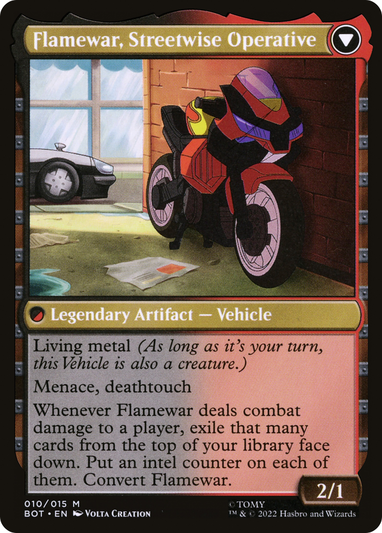 Flamewar, Brash Veteran (BOT-010) - Transformers: (convertdfc) Foil