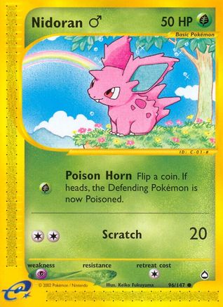 Nidoran M 096  Aquapolis - Common