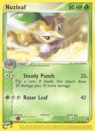 Nuzleaf - 48/100/100  Sandstorm - Uncommon