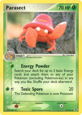 Parasect  - Reverse Holofoil FireRed & LeafGreen - Uncommon