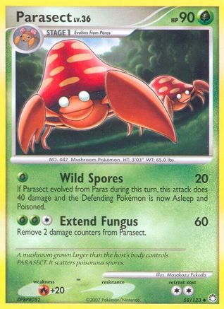 Parasect  - Reverse Holofoil Mysterious Treasures - Uncommon