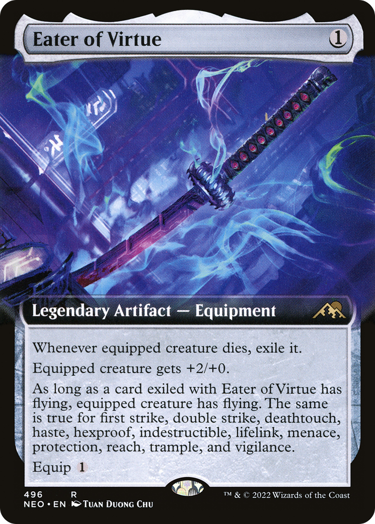 Eater of Virtue (Extended Art) (NEO-496) - Kamigawa: Neon Dynasty: (Extended Art)