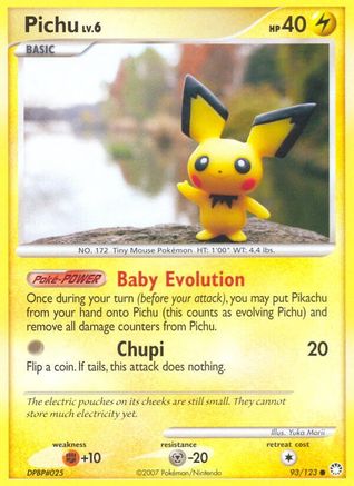 Pichu 093  - Reverse Holofoil Mysterious Treasures - Common