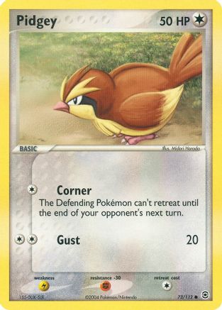 Pidgey 073  - Reverse Holofoil FireRed & LeafGreen - Common