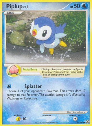 Piplup (72)  - Reverse Holofoil Majestic Dawn - Common