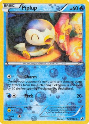 Piplup RC6  - Holofoil Legendary Treasures Radiant Collection - Uncommon