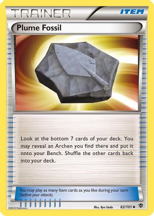 Plume Fossil/101  - Reverse Holofoil Plasma Blast - Uncommon