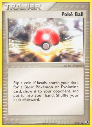 Poke Ball  - Reverse Holofoil Unseen Forces - Uncommon