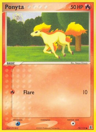 Ponyta 078  - Reverse Holofoil Delta Species - Common
