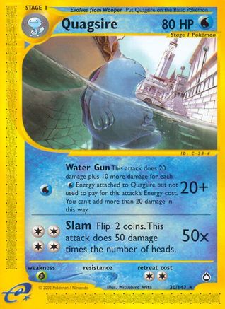 Quagsire  - Reverse Holofoil Aquapolis - Rare