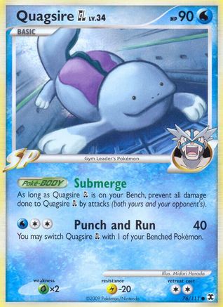 Quagsire GL 076  - Reverse Holofoil Rising Rivals - Common