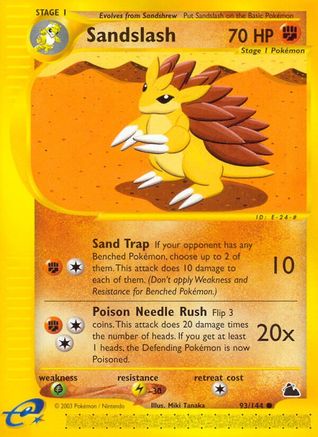 Sandslash  - Reverse Holofoil Skyridge - Common