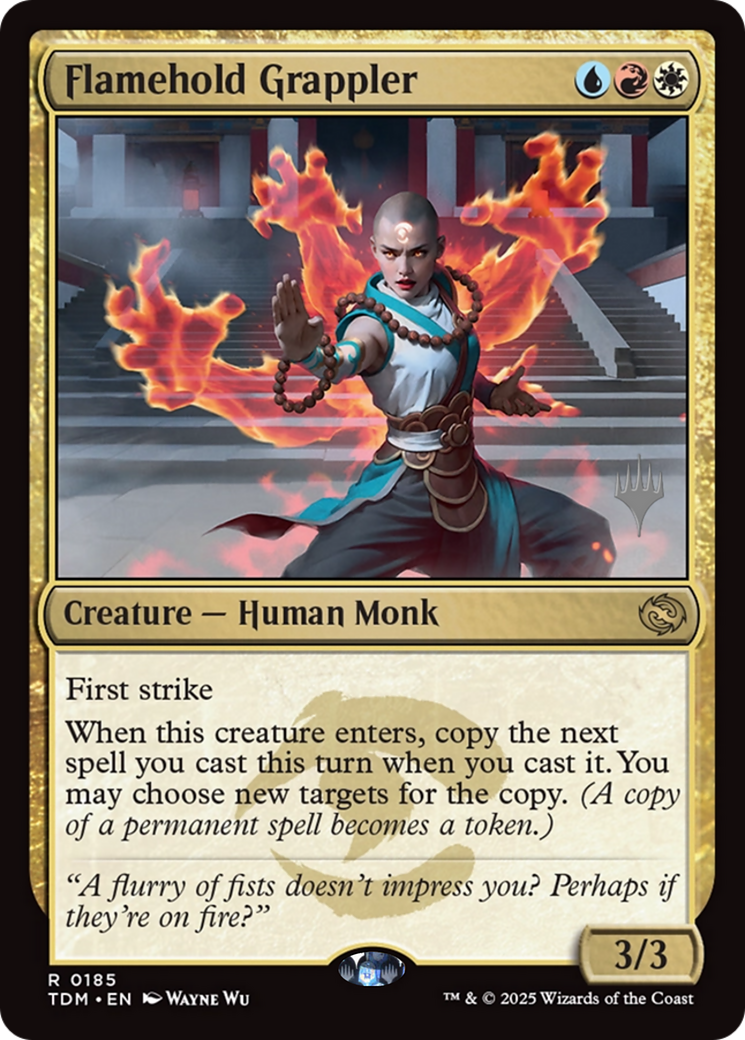 Flamehold Grappler (PPTDM-185) - Promo Pack: Tarkir: Dragonstorm Foil