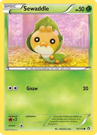 Sewaddle (10)  - Reverse Holofoil Legendary Treasures - Common