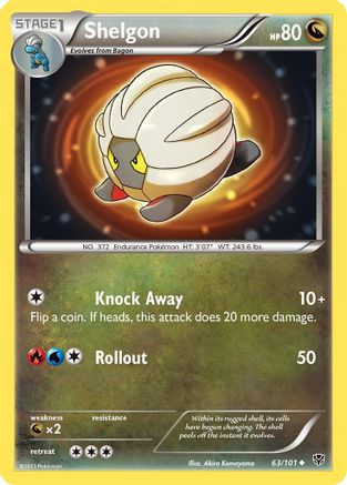 Shelgon  - Reverse Holofoil Plasma Blast - Uncommon