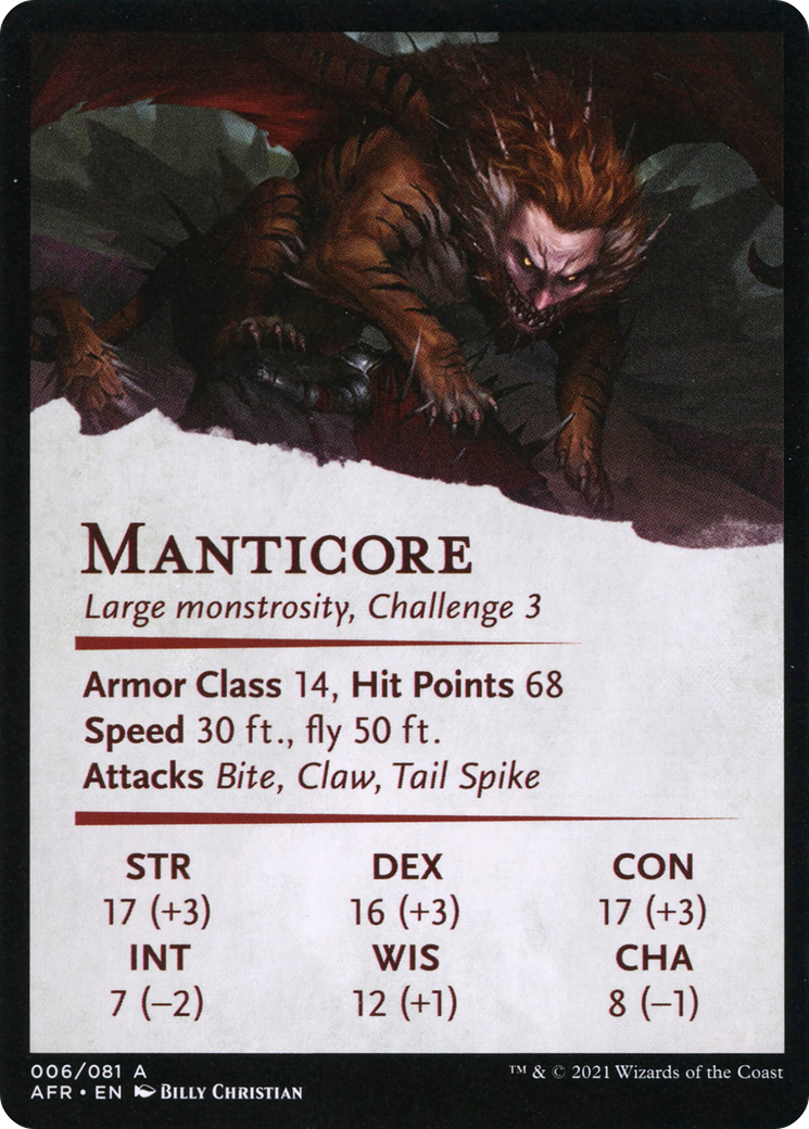 Manticore // Manticore (AAFR-006) - Adventures in the Forgotten Realms Art Series (Borderless) Foil
