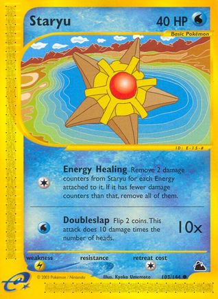Staryu (103)  - Reverse Holofoil Skyridge - Common