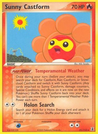 Sunny Castform 031  - Reverse Holofoil Delta Species - Rare