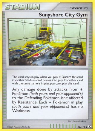 Sunyshore City Gym  - Reverse Holofoil Rising Rivals - Uncommon