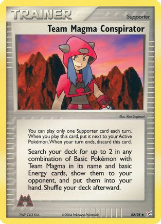Team Magma Conspirator/95  - Reverse Holofoil Team Magma vs Team Aqua - Uncommon