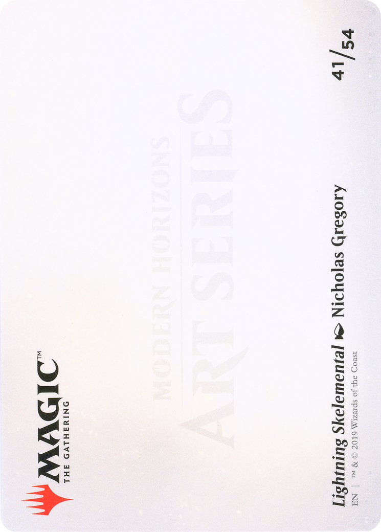 Lightning Skelemental // Lightning Skelemental (AMH1-041) - Modern Horizons Art Series (Borderless)