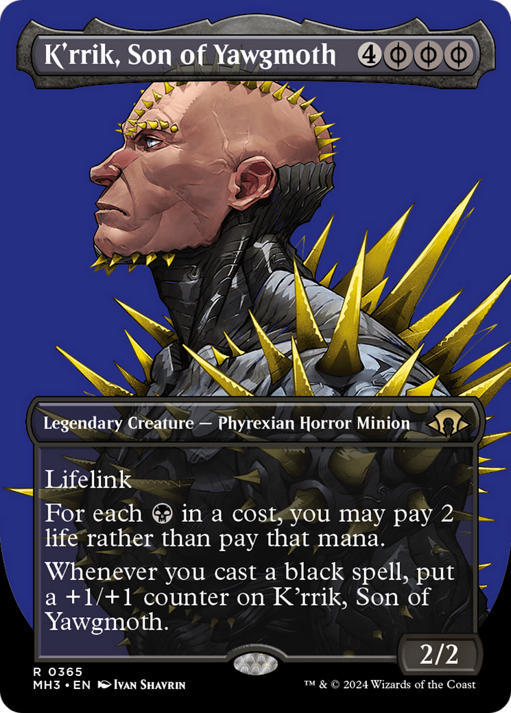 K'rrik, Son of Yawgmoth (Borderless) (MH3-365) - Modern Horizons 3 Foil