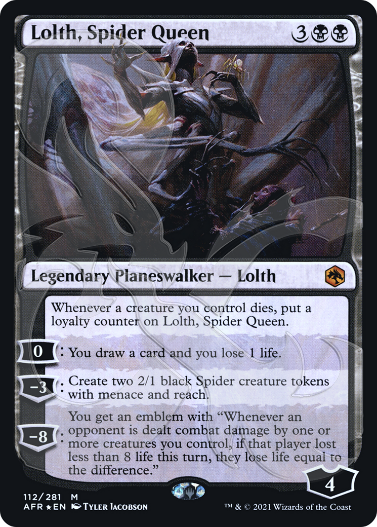Lolth, Spider Queen (AFR&-112) - Adventures in the Forgotten Realms Promos Foil