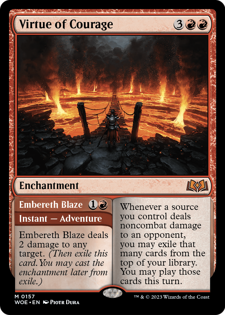 Virtue of Courage (WOE-157) - Wilds of Eldraine Foil