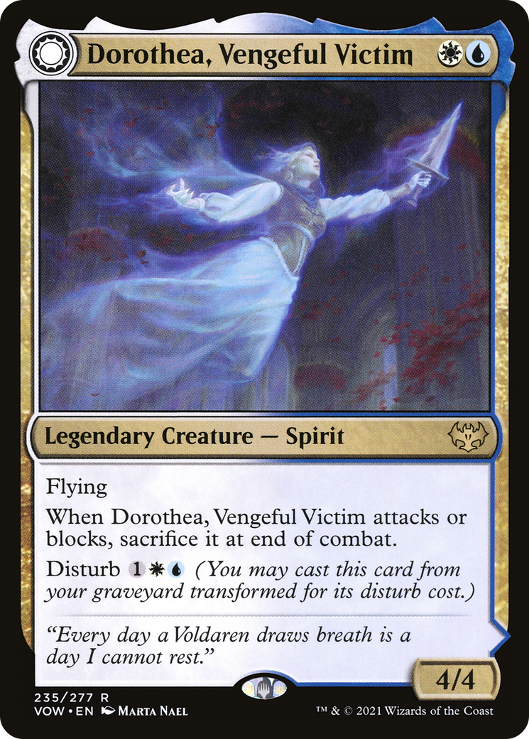 Dorothea, Vengeful Victim (VOW-235) - Innistrad: Crimson Vow: (Double Faced Transform) Foil
