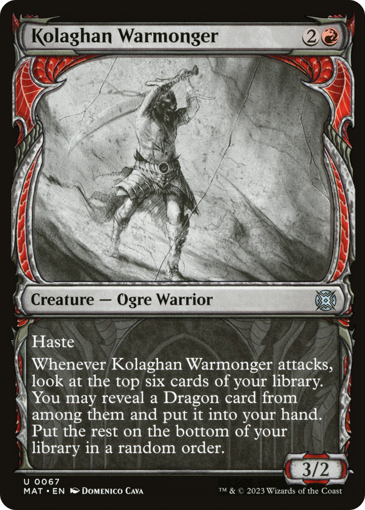 Kolaghan Warmonger (Showcase) (MAT-067) - March of the Machine: The Aftermath: (Showcase) Foil