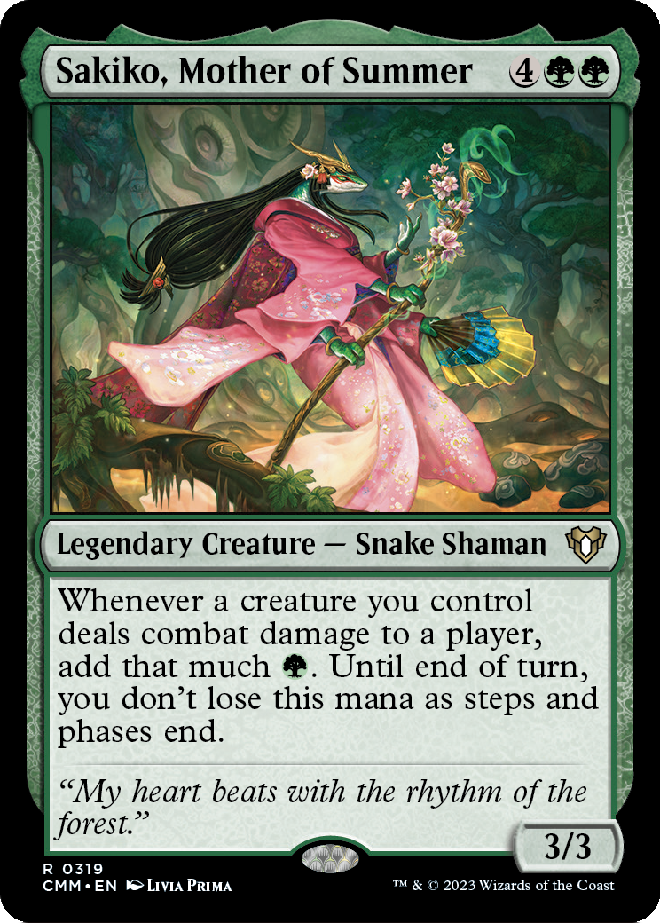 Sakiko, Mother of Summer (CMM-319) - Commander Masters Foil