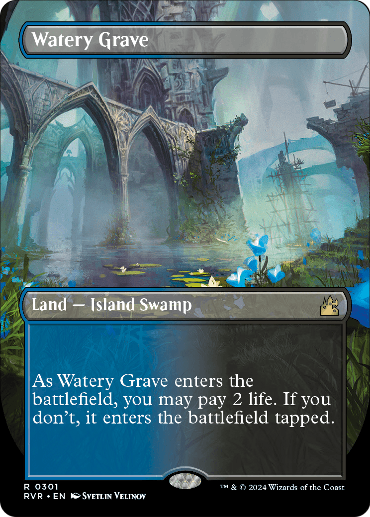 Watery Grave (Borderless) (RVR-301) - Ravnica Remastered