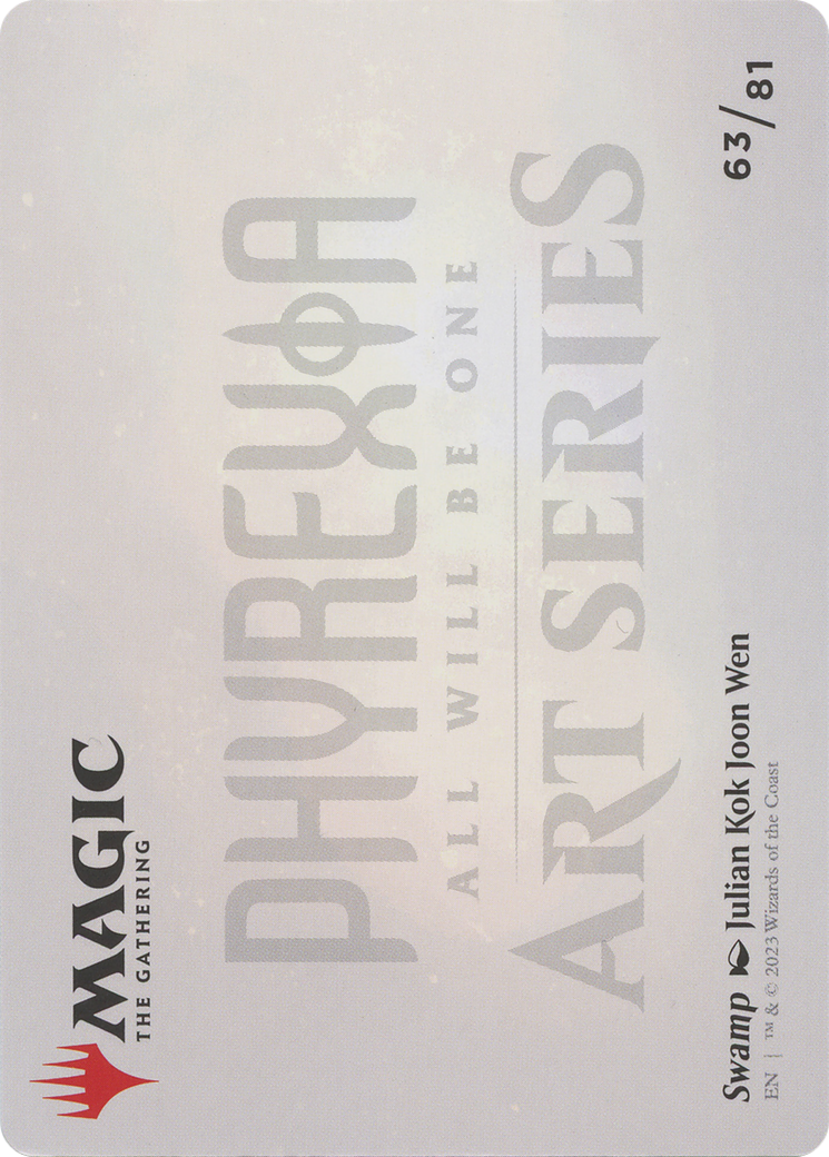 Swamp // Swamp (AONE-063) - Phyrexia: All Will Be One Art Series (Borderless) Foil