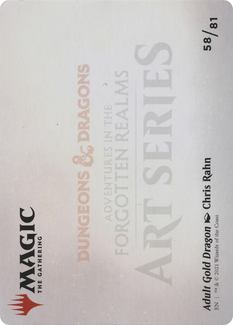 Adult Gold Dragon // Adult Gold Dragon (AAFR-058) - Adventures in the Forgotten Realms Art Series (Borderless) Foil