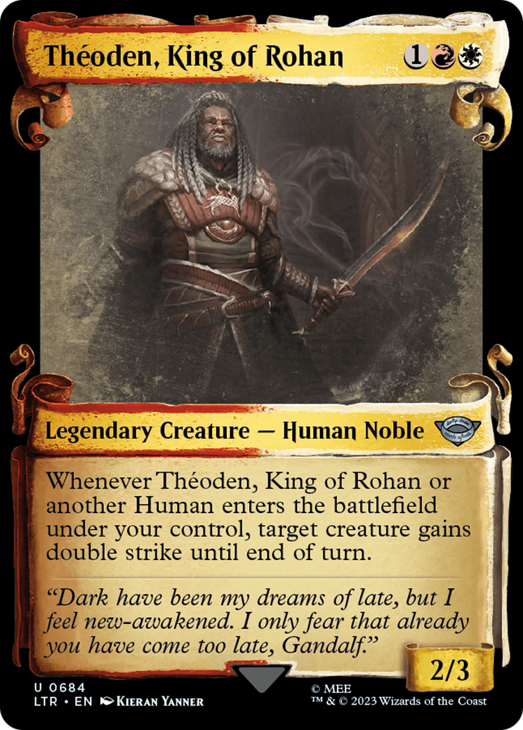Theoden, King of Rohan (Showcase Scrolls) (LTR-684) - The Lord of the Rings: Tales of Middle-earth: (Showcase) Foil