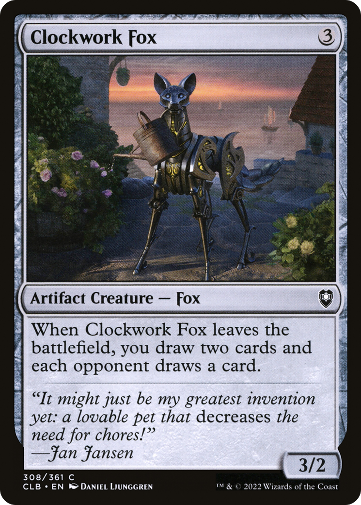 Clockwork Fox (CLB-308) - Commander Legends: Battle for Baldur's Gate Foil