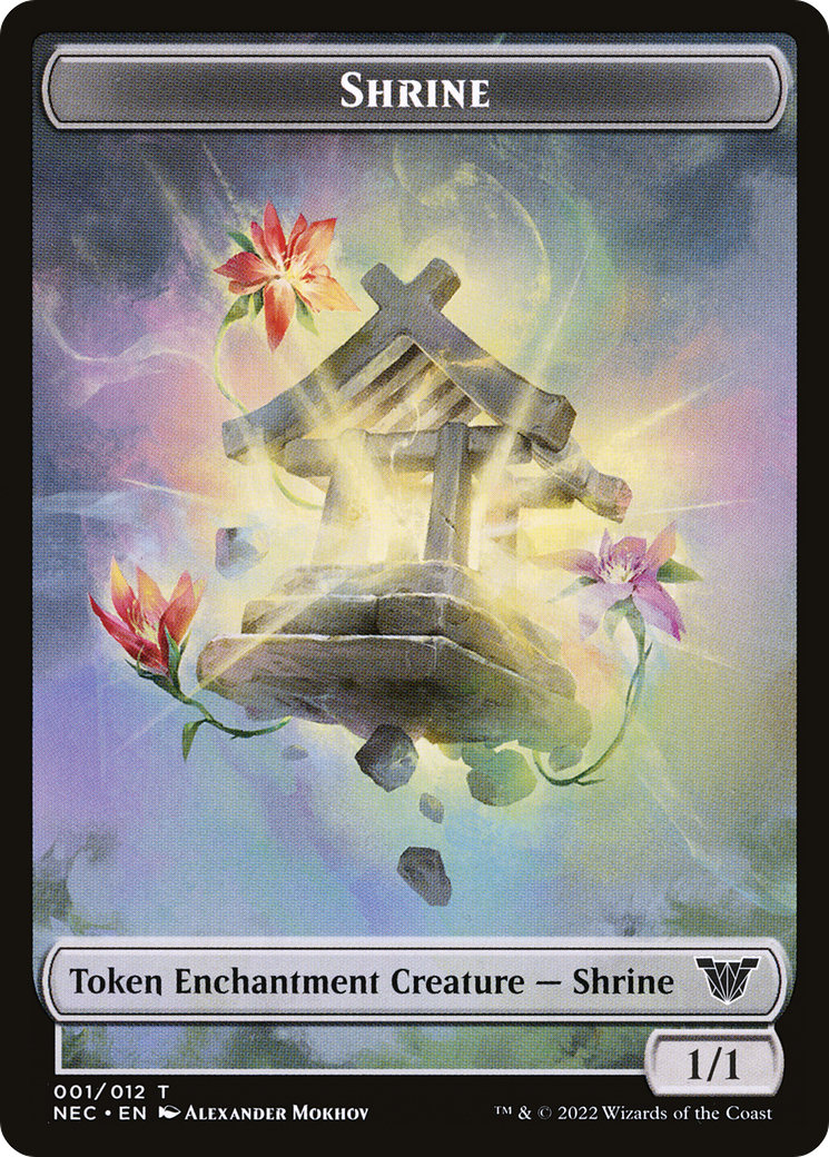 Shrine Token (NEC-001) - Neon Dynasty Commander Tokens