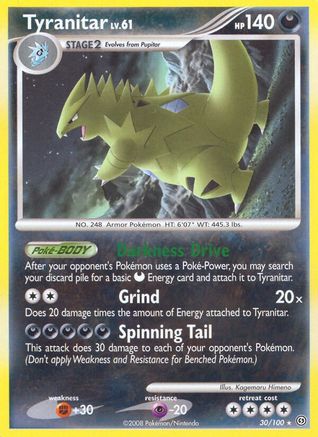 Tyranitar  - Reverse Holofoil Stormfront - Rare